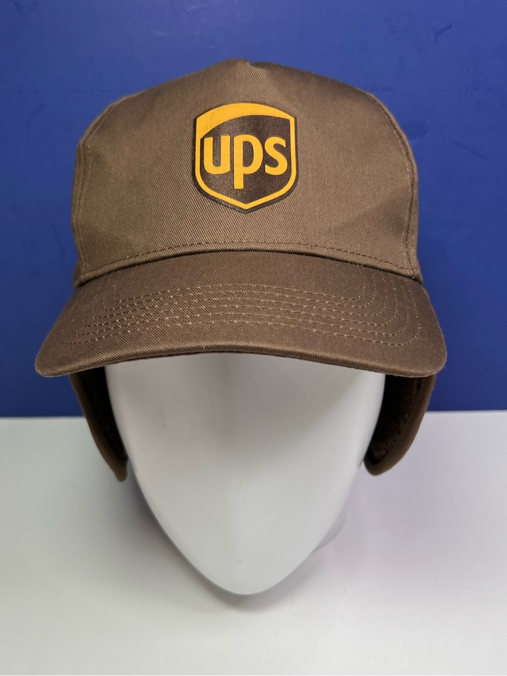 UPS United Parcel Service Men’s M/L Winter Earflap Brown Cap Hat Wearguard